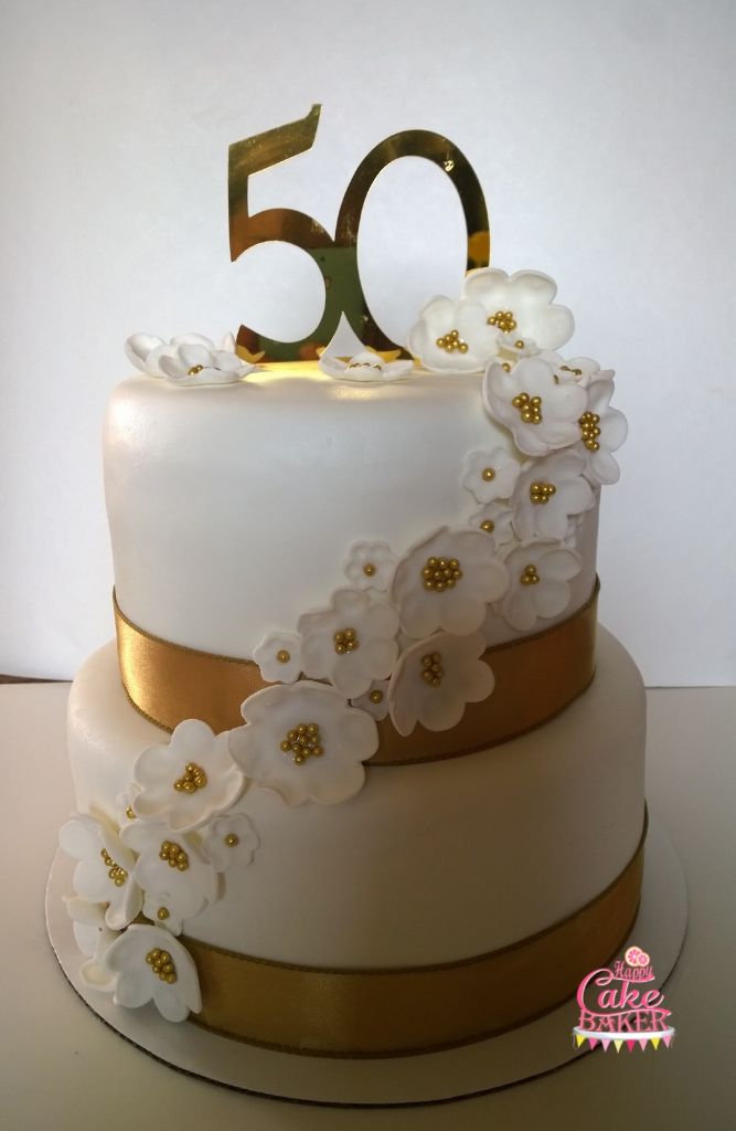 50th Wedding  Anniversary  Happy Cake Baker